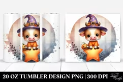 Cute Halloween Cow 20 Oz Tumbler Product Image 1
