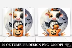Cute Halloween Cow 20 Oz Tumbler Product Image 1