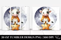 Cute Halloween Cow 20 Oz Tumbler Product Image 1