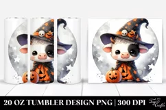 Cute Halloween Cow 20 Oz Tumbler Product Image 1