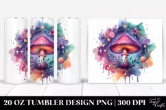 colorful,watercolor,Magical Mushroom Splash | 20 Oz Tumbler Product Image 1