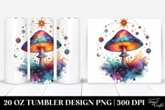 Magical Celestial Astral Mushroom Clipart 20 Oz Tumbler Product Image 1