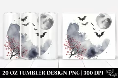 Washed Watercolor Simple BAT | 20 oz Tumbler Product Image 1