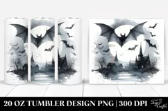 Simple Bat Watercolor Design | 20 oz Tumbler Product Image 1