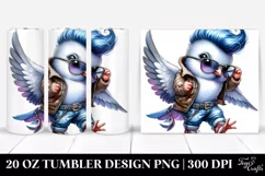Expressive Baby Dove Watercolor Tumbler Product Image 1