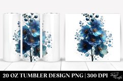 Glossy Delphinium Design | 20 Oz Tumbler Product Image 1
