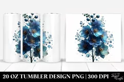 Glossy Delphinium Design | 20 Oz Tumbler Product Image 1