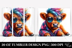 Expressive Highlandcow Tumbler Design Product Image 1