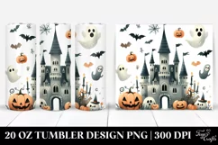 a Simple Funny Castle Halloween Clipart | 20 oz Tumbler Product Image 1