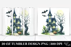 Funny Haunted House Halloween Clipart 20 Oz Tumbler Product Image 1