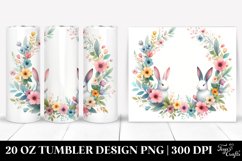Colorful Bunny Floral Pastel | 20 Oz Tumbler Product Image 1