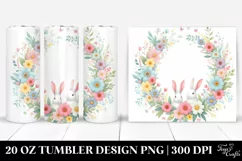 Colorful Bunnyfloral Frame | 20 Oz Tumbler Product Image 1