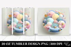 Pastel Snowflake Scene, Sublimation Clipart Product Image 1