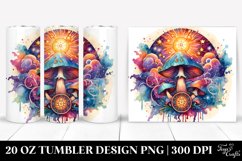 Magical Celestial Mushroom 20 Oz Tumbler, Transparent Product Image 1