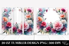 Colorful Horizontal Frame with Carnation | 20 oz Tumbler Product Image 1