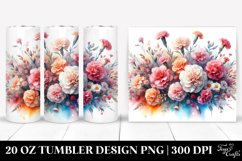 Colorful Horizontal Frame with Carnation | 20 oz Tumbler Product Image 1