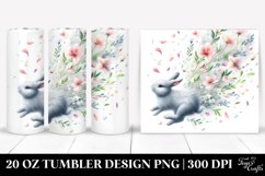 20 Oz Tumbler Sublimation | Rabbit Tumbling with Spring Product Image 1