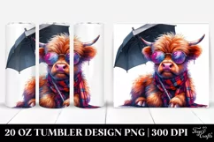 Elegant Highlandcow Tumbler Design Product Image 1
