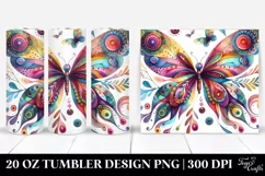 Colorful Whimsical Butterfly | 20 oz Tumbler Product Image 1