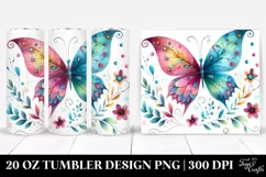 Colorful Whimsical Butterfly | 20 oz Tumbler Product Image 1