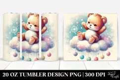cute Baby Bear on Cloud 20 oz Tumbler Product Image 1