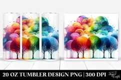 Colorful Abstract Rainbow Trees | 20 oz Tumbler Product Image 1