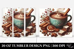 Retro Cocoa Mug 20 Oz Tumbler, Transparent Product Image 1