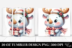 Expressive Baby Rhino in Pastel Colors Product Image 1