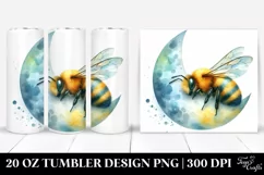 Colorful Sleeping Bee Clipart 20 Oz Tumbler Product Image 1