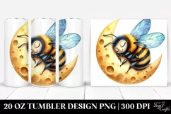 Colorful Sleeping Bee Clipart 20 Oz Tumbler Product Image 1