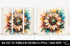 Abstract Sunflower Tumbler Art Product Image 1
