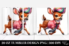 a Vibrant Baby Deer Goofy and Expressive | 20 oz Tumbler Product Image 1