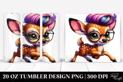 a Vibrant Baby Deer Goofy and Expressive | 20 oz Tumbler Product Image 1
