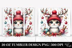 Cute Cat in Christmas Ornaments Clipart Product Image 1