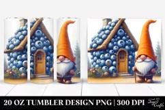 Pastel Gnome Digital Painting with Blueberry | 20 oz Tumbler Product Image 1