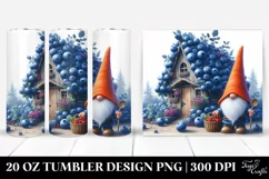 Pastel Gnome Digital Painting with Blueberry | 20 oz Tumbler Product Image 1