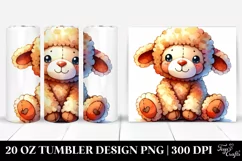 Colorful Brownish Plush Lamb | 20 Oz Tumbler Product Image 1