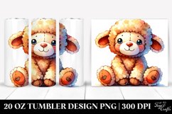 Colorful Brownish Plush Lamb | 20 Oz Tumbler Product Image 1
