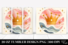 Simple Pastel Crown 20 Oz Tumbler, Transparent Product Image 1