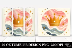 Simple Pastel Crown 20 Oz Tumbler, Transparent Product Image 1