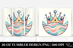 Simple Pastel Crown 20 Oz Tumbler, Transparent Product Image 1