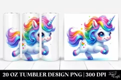 Cute Baby Unicorn Tumbler Product Image 1