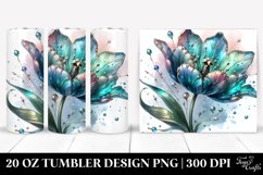 Glossy Tulip with Metalic Insertions | 20 oz Tumbler Product Image 1