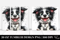 Crazy Funny Border Collie 20 oz Tumbler Product Image 1