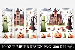 Funny Halloween Scene Clipart 20 Oz Tumbler Product Image 1