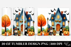Funny Halloween Scene Clipart 20 Oz Tumbler Product Image 1