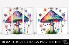 Vibrant Magical Celestial Mushroom Clipart 20 Oz Tumbler Product Image 1
