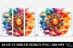 Colorful Watercolor Sun | 20 oz Tumbler Product Image 1