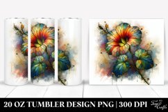 Colorful Abstract Nasturtium Design | 20 Oz Tumbler Product Image 1