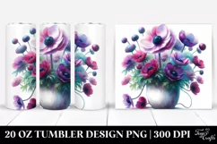 Vibrant Anemone Pot 20 oz Tumbler Product Image 1